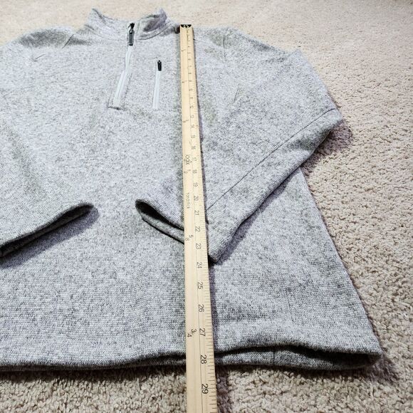 Woolrich Better Sweater 1/4 Zip Mens L Heather Gray Pullover Zip Pocket - Picture 7 of 11